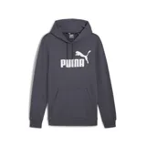 Canguro Puma ESS Big Logo Hoodie TR gris oscuro con capucha y bolsillo tipo canguro. Logotipo de Puma estampado en blanco en el pecho.