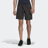 Short deportivo Adidas color gris oscuro, de corte clásico, con cintura elástica ajustable con cordón y bolsillos laterales.