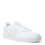 Championes urbanos New Balance modelo 080, color blanco, con diseño clásico de corte bajo, perforaciones en la puntera para mayor ventilación y logo lateral característico de la marca.