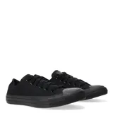 Championes urbanos Converse modelo Chuck Taylor All Star, color negro, de lona de algodón con suela de goma vulcanizada.