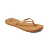 Ojotas Reef Bliss Nights color marrón con tiras finas.