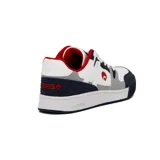 Championes urbanos Osiris modelo Ranger, color blanco con detalles en azul marino, gris y rojo.