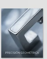 Caravanas de acero italiano con diseño rectangular y lámina de acrílico blanca.