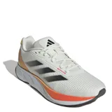 Championes de running Adidas Duramo SL, con diseño en color blanco, detalles en naranja y negro. Cuentan con tecnología de amortiguación LIGHTMOTION para mayor confort y suela de goma ADIWEAR para mayor durabilidad.
