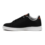 Championes Lotto negros con detalles en gris y logo naranja.