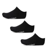 Pack de tres pares de medias invisibles New Balance color negro, con logo de la marca estampado en blanco en la parte lateral.