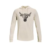 Buzo negro con capucha y cordones blancos, de manga larga y logo de Project Rock estampado en el pecho.