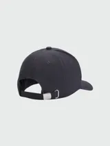 Gorra de béisbol Boss en color azul marino, con logo bordado en blanco en el panel frontal y detalle de borde contrastante en blanco en la visera.