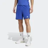 Short de entrenamiento Adidas HEAT.RDY, color azul vibrante, con ajuste ceñido y paneles de malla para mayor transpirabilidad. Presenta bolsillos frontales con cierre y aberturas en los dobladillos laterales.