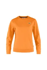 Sweater naranja de corte clásico con logo de la marca Fjällräven en el pecho.