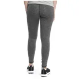 Calza larga deportiva Umbro, color gris melange con logo plateado en la pierna izquierda.