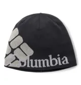 Gorro tipo beanie de Columbia, color negro con logo y nombre de la marca en gris. Cuenta con tecnología termorreflectante Omni-Heat™ Infinity para mayor retención de calor.