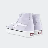 Championes de caña alta Vans Sk8-Hi Tapered, color lila con detalles en blanco.