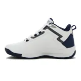 Championes de básquet Avia Oneus para hombre, color blanco con detalles en azul marino y gris.