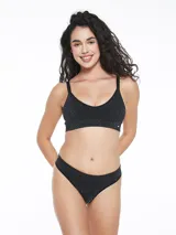 Pack de dos colaless negras con brillo.