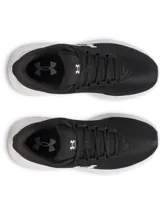 Championes de running Under Armour modelo Phade RN 3, color negro con entresuela blanca. Presentan una parte superior de malla transpirable con el logo de la marca en el lateral y suela de goma con amortiguación EVA.