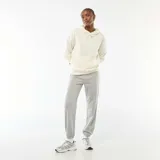 Pantalón de chándal gris melange, de corte jogger con puños elásticos en los tobillos y cintura elástica ajustable.