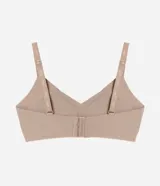 Soutien Lov de microfibra color beige, con escote en V, tirantes ajustables y copas desmontables.