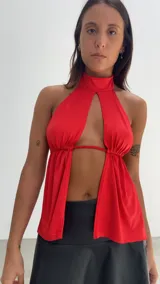 Top Brunette - rojo