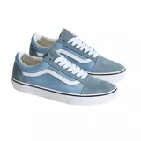Zapatillas Vans Old Skool color celeste con la clásica sidestripe blanca.