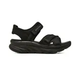 Sandalias deportivas Skechers modelo D'Lux Walker Bold City, color negro, con tiras tejidas suaves y cierre ajustable de velcro. Cuentan con plantilla acolchada Luxe Foam y suela con plataforma.