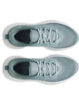 Championes de running Under Armour modelo Infinite, color verde agua con suela blanca. Presentan parte superior de tejido de punto transpirable, amortiguación reactiva UA HOVR y suela de goma resistente.