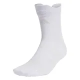 Medias deportivas Adidas modelo Run X 4D, color blanco con diseño de tejido técnico y logo sutil en el empeine.