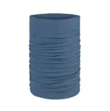 Cuello multifuncional de la marca Buff, modelo Original Ecostretch, en color azul. Diseño tubular sin costuras, elástico y transpirable, ideal para actividades al aire libre.