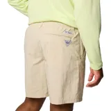 Short de baño Columbia modelo Backcast Water Short, color beige, con cintura elástica ajustable con cordón, bolsillos laterales y bolsillo trasero con cierre.