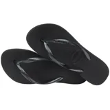 Ojotas Havaianas modelo Slim, color rosado, con tiras finas y suela con textura antideslizante.