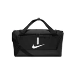 Bolso deportivo Nike Academy Team, color negro con logo blanco. Tiene doble asa de mano y correa ajustable para el hombro. Cuenta con compartimento principal con cierre y bolsillos laterales.