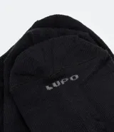 Kit de tres pares de medias invisibles marca Lupo, confeccionadas en tejido de algodón, diseñadas para un ajuste cómodo y discreto.