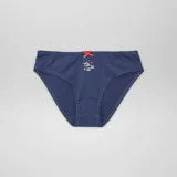 Pack de 7 braguitas de algodón en colores rosa, blanco, azul y rojo, con estampados de lunares y corazones.