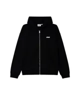 Campera con capucha Obey Gaze, color negro, con cierre frontal, bolsillos laterales y logo bordado en el pecho.