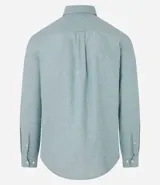 Camisa de manga larga Marfinno con cuello camisero y cierre frontal de botones. Confeccionada en tejido plano de lino y algodón.