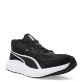 Championes de running Puma Skyrocket Lite 2, color negro con entresuela blanca. Presentan capellada de malla textil transpirable, cierre con cordones y suela de goma para tracción urbana. Incorporan tecnología PUMALITE para amortiguación reactiva y plantilla SOFTFOAM+ para mayor confort.