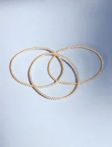 Pulsera elástica de cuentas de 2mm en oro laminado 14 Kilates (Goldfilled).