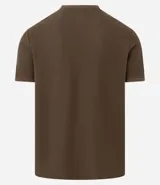 Remera de manga corta con cuello redondo, confeccionada en tejido texturizado de algodón y poliéster.