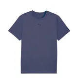 Remera Puma modelo M Tad Ess.Heather Cat, de color violeta melange con cuello redondo, manga corta y el logo clásico de la marca bordado en el centro del pecho.