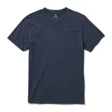 Remera Roark manga corta de color azul con efecto deslavado y un bolsillo en el pecho.