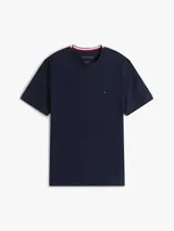 Remera de corte regular confeccionada en piqué de algodón elástico, con cuello redondo y logo de la marca bordado en el pecho.