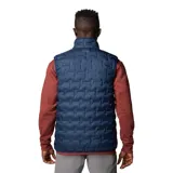 Chaleco acolchado de plumón con tecnología HeatSeal™ y forro termorreflectante Omni-Heat™. Presenta cierre frontal completo, cuello alto con protección para la barbilla y bolsillos laterales con cremallera. Diseño con construcción sellada térmicamente resistente al agua.