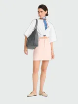 Bolso tote grande Longchamp de la línea Le Pliage One, color gris oscuro, con doble asa de hombro y cierre superior.