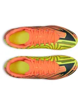 Championes de fútbol Under Armour Shadow Select 4 FG, color naranja con detalles en negro y amarillo.