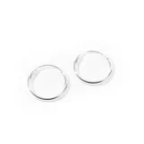 Par de aros tipo argolla de plata 925.