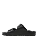 Sandalias Birkenstock modelo Arizona, color negro, con doble tira ajustable con hebillas y plantilla anatómica.