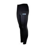 Calza larga deportiva Topper, color negro, con logo estampado en la pierna izquierda y detalles de paneles de malla en los laterales.