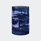 Tubular multifuncional Buff Original Ecostretch, con estampado tipo tie-dye en tonos de azul oscuro y celeste/lila. Presenta el logo de Buff en la parte frontal.