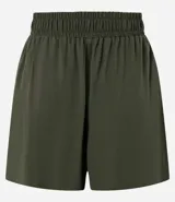 Short de corte regular confeccionado en viscosa, con cintura elástica en la parte posterior y diseño liso.
