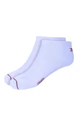 Pack de tres pares de soquetes negros de la marca Legacy, con finas rayas grises en la parte superior.